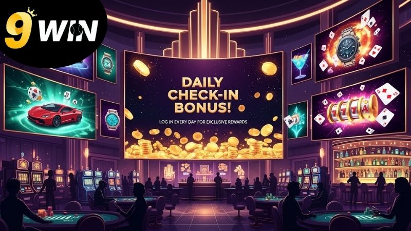 Hướng dẫn cách điểm danh nhận thưởng 9Win